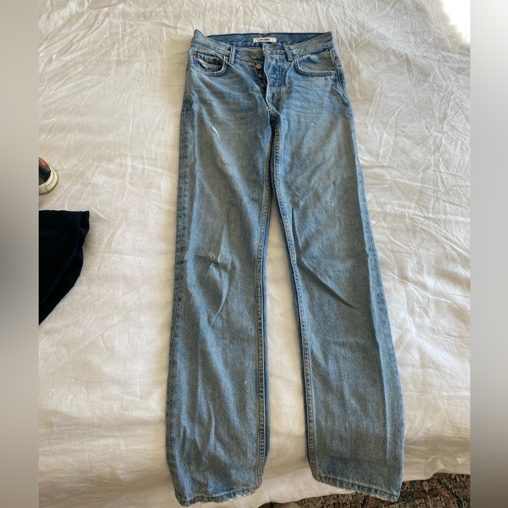 GRLFRND Straight Leg Helena Jeans in Last Dance